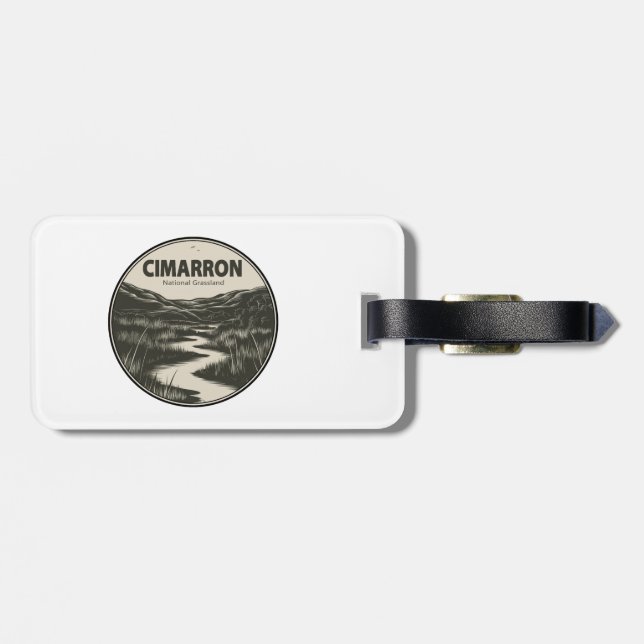 Cimarron National Grassland Kansas Stream Luggage Tag (Back Horizontal)