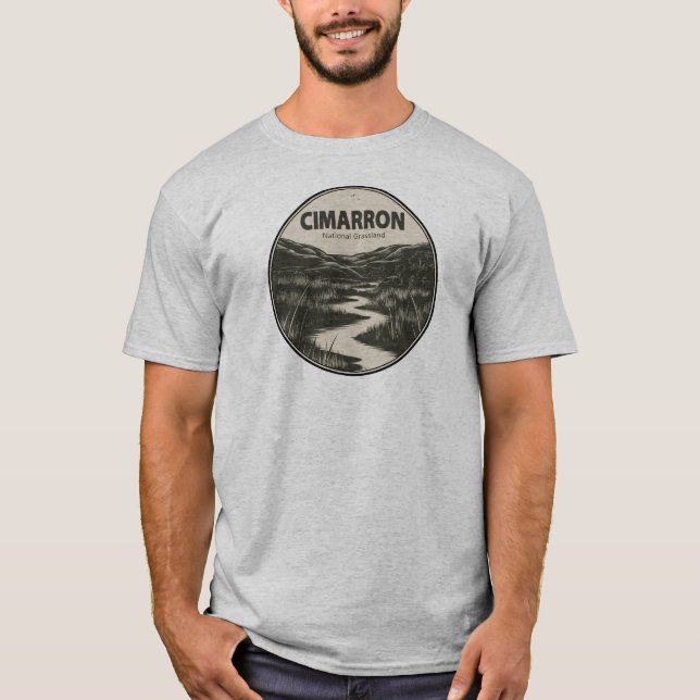 Cimarron National Grassland Kansas Stream T-Shirt (Front)
