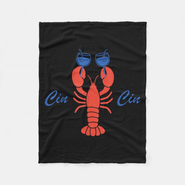 Cin Cin Dolce Vibes Lobster Fleece Blanket (Front)