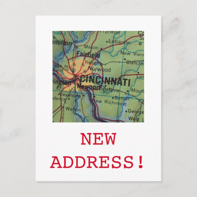 Cincinatti New Address announcement Postcard (Front)