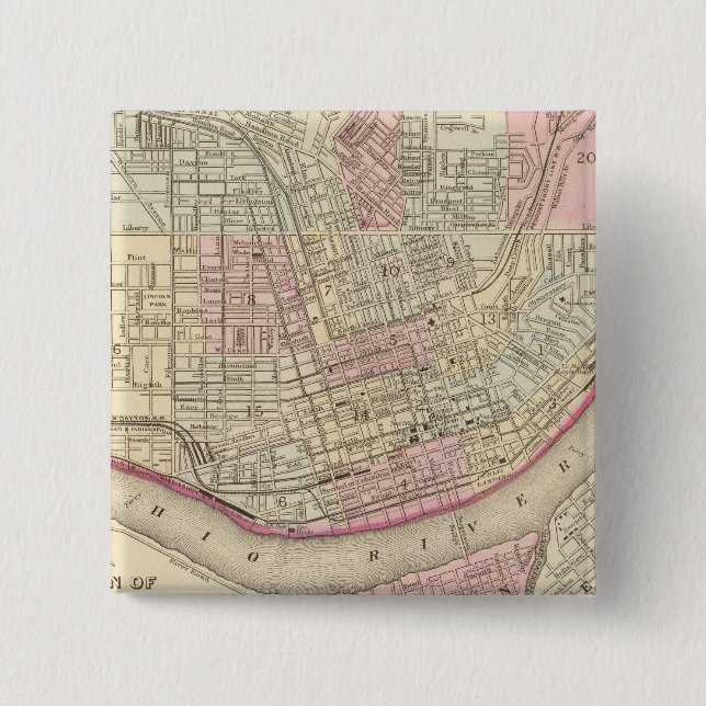 Cincinnati 2 15 cm square badge (Front)