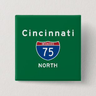 Cincinnati 75 15 cm square badge
