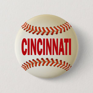 CINCINNATI BASEBALL 6 CM ROUND BADGE
