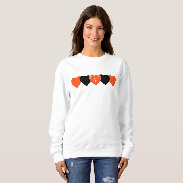 Cincinnati Bengals Heart Football Sweatshirt (Front Full)
