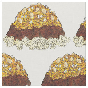 Cincinnati Chilli Ohio OH Spaghetti Chilli Food Fabric