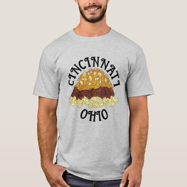 Cincinnati Chilli Ohio OH Spaghetti Chilli Food T-Shirt (Front)