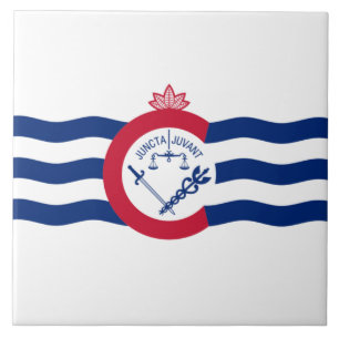 Cincinnati city flag tile