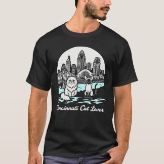 Cincinnati City Ohio Cat Lover T-Shirt