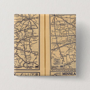 Cincinnati, Detroit, Indianapolis 15 Cm Square Badge