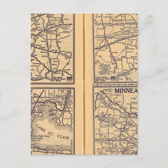 Cincinnati, Detroit, Indianapolis Postcard (Front)