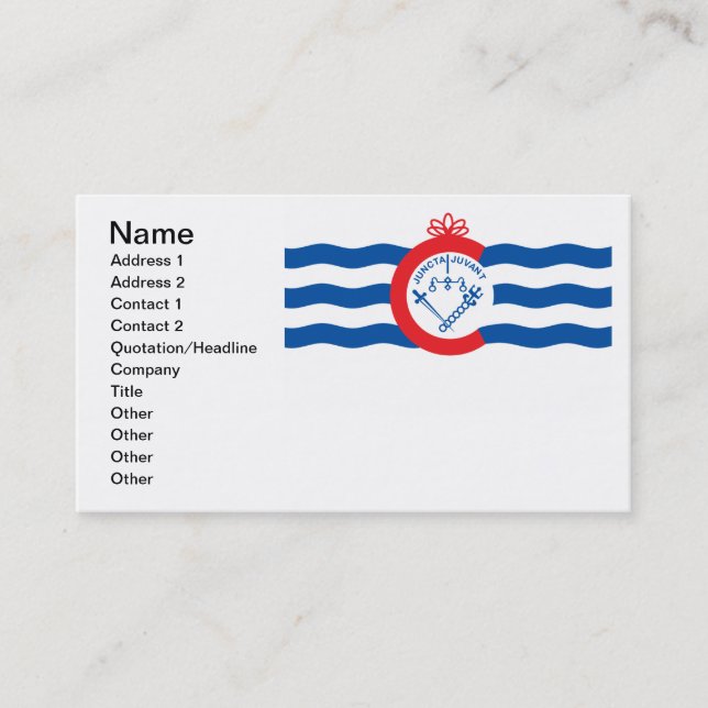 Cincinnati flag business card (Front)