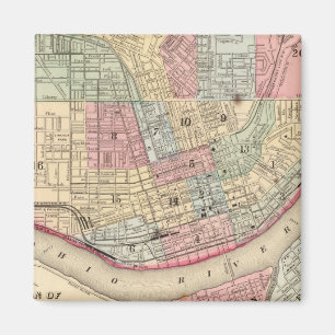 Cincinnati Map by Mitchell Magnet