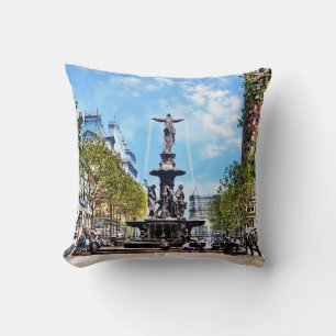 Cincinnati OH - Tyler-Davidson Fountain c1906 Cushion