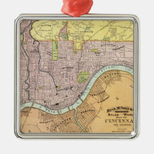 Cincinnati, Ohio 2 Metal Tree Decoration