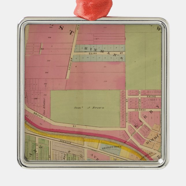 Cincinnati, Ohio 3 Metal Tree Decoration (Front)