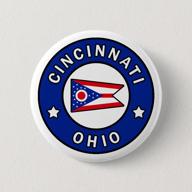 Cincinnati Ohio 6 Cm Round Badge (Front)