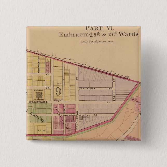 Cincinnati, Ohio 8 15 Cm Square Badge (Front)