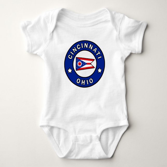 Cincinnati Ohio Baby Bodysuit (Front)