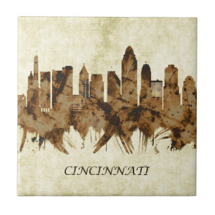 Cincinnati Ohio Cityscape Tile