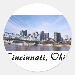 Cincinnati Ohio Classic Round Sticker