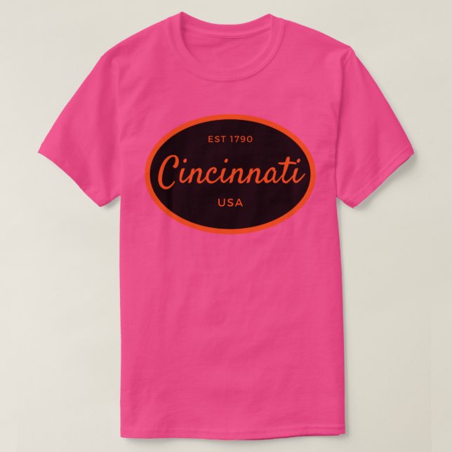 Cincinnati Ohio Established USA Shirts Stickers Gi (Design Front)