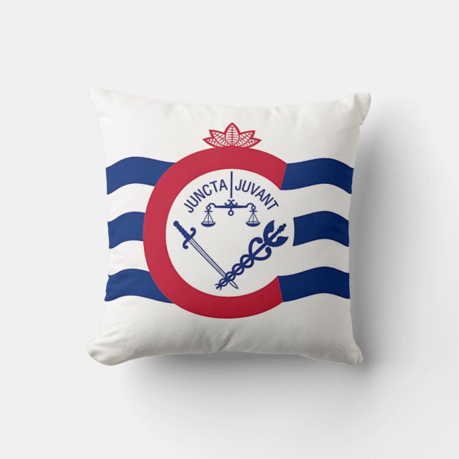 Cincinnati, Ohio, Flag American MoJo Pillow (Front)
