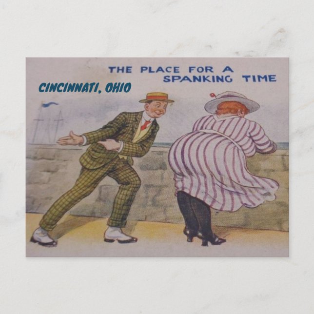 CINCINNATI, OHIO FUNNY VINTAGE POSTCARD (Front)