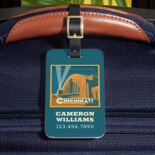 Cincinnati, Ohio   Historic Union Terminal Luggage Tag