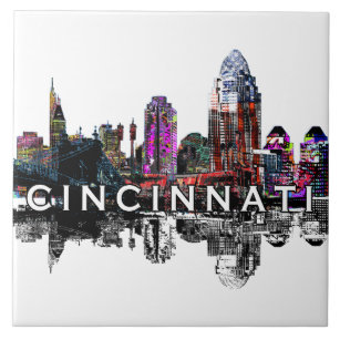 Cincinnati, Ohio in graffiti Tile