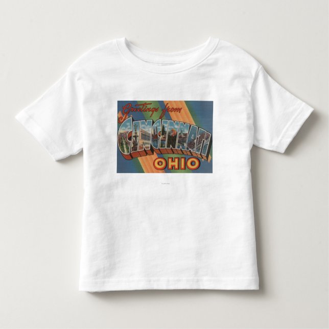 Cincinnati, Ohio - Large Letter Scenes 2 Toddler T-Shirt (Front)