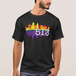 Cincinnati Ohio LGBT Gay Pride 513 Rainbow men wom T-Shirt