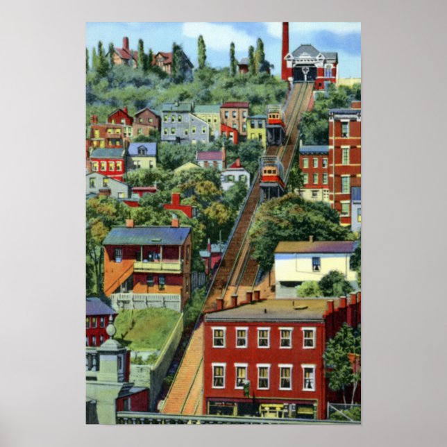 Cincinnati Ohio Mt Adams Incline Poster (Front)