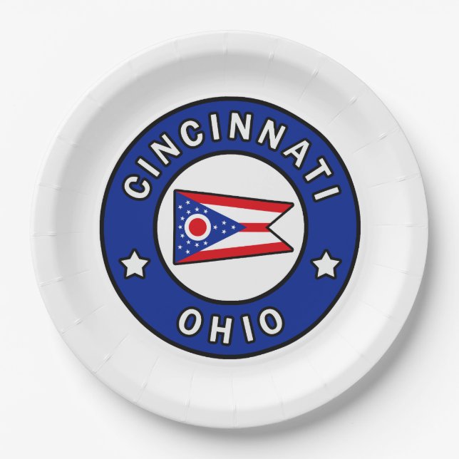 Cincinnati Ohio Paper Plate (Front)
