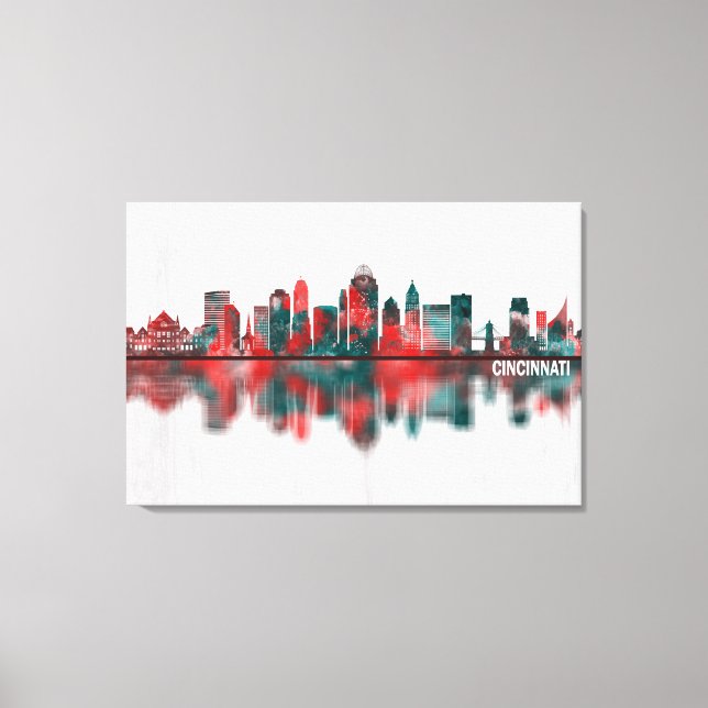 Cincinnati Ohio Skyline Canvas Print (Front)