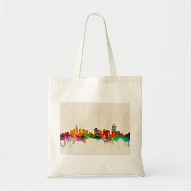 Cincinnati Ohio Skyline Cityscape Tote Bag (Front)