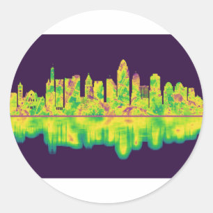 Cincinnati Ohio Skyline Classic Round Sticker