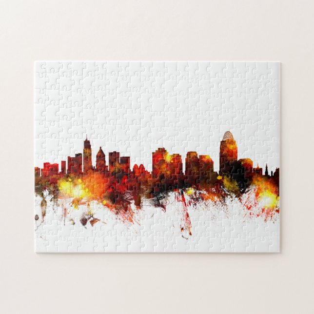 Cincinnati Ohio Skyline Jigsaw Puzzle (Horizontal)
