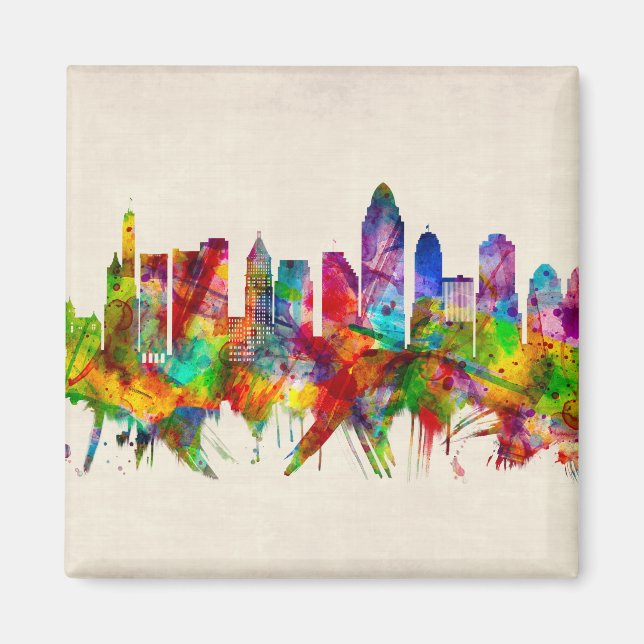 Cincinnati Ohio Skyline Magnet (Front)