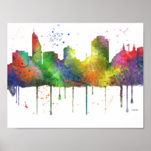 CINCINNATI OHIO SKYLINE POSTER