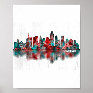 Cincinnati Ohio Skyline Poster