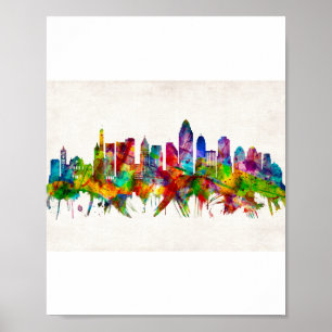 Cincinnati Ohio Skyline Poster