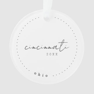 Cincinnati Ohio Travel United States Simple Ornament