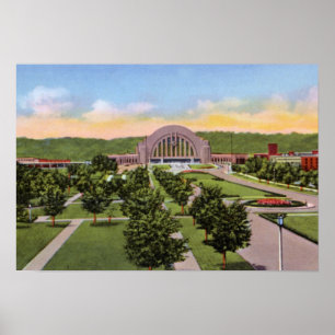 Cincinnati Ohio Union Terminal Area Poster