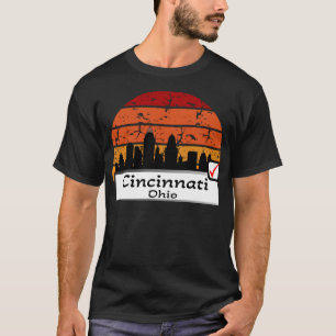 Cincinnati ohio united states of america Skyline v T-Shirt