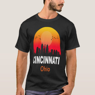 Cincinnati Ohio Vintage Sunset Retro City State US T-Shirt