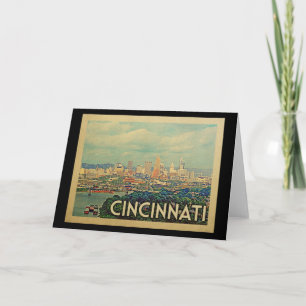 Cincinnati Ohio Vintage Travel Card
