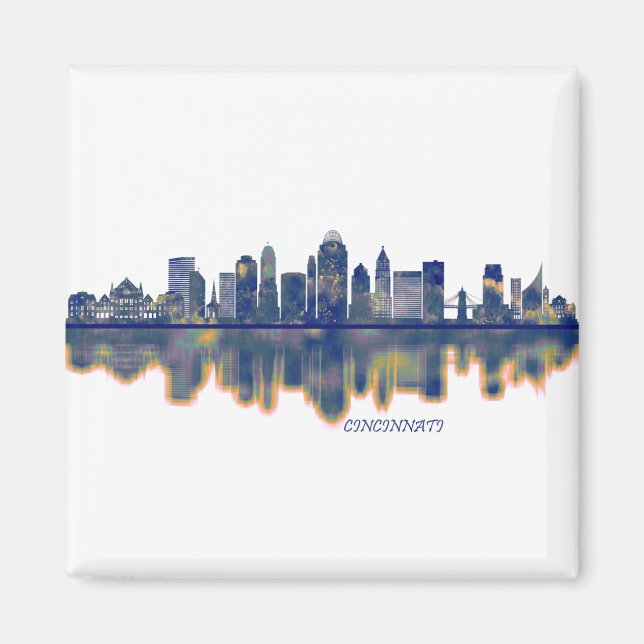 Cincinnati Skyline Magnet (Front)
