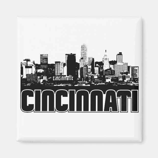 Cincinnati Skyline Magnet (Front)