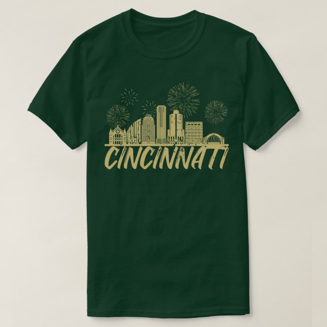 Cincinnati Skyline Pnc Tower  T-Shirt (Design Front)