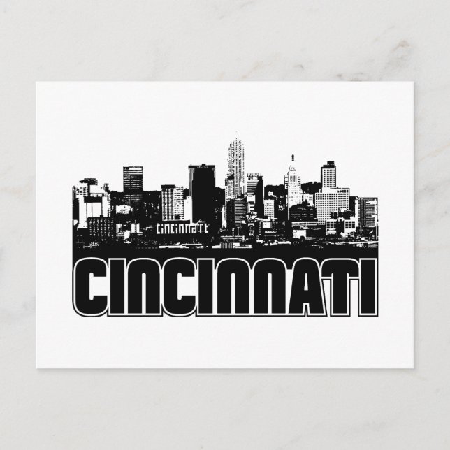 Cincinnati Skyline Postcard (Front)